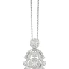 Necklaces & Pendants|Effy Jewelry Bouquet 14K White Gold Diamond Filigree Pendant, 1.05 TCW
