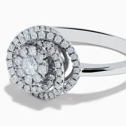 Rings|Effy Jewelry Bouquet 14K White Gold Diamond Spiral Ring