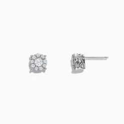 Earrings|Effy Jewelry Bouquet 14K White Gold Diamond Cluster Stud Earrings, 0.50 TCW