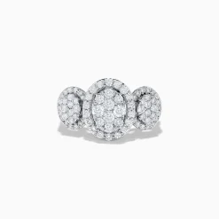 Rings|Effy Jewelry Bouquet 14k White Gold Diamond Cluster Ring 1.40 TCW