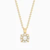 Necklaces & Pendants|Effy Jewelry Bouquet 14K Yellow Gold Diamond Cluster Pendant, 0.47 TCW