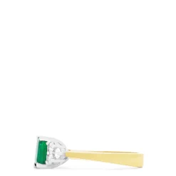 Rings|Effy Jewelry Brasilica 14K 2-Tone Gold Emerald and Diamond Ring, 1.36 TCW