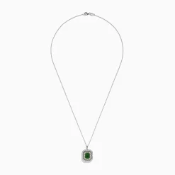 Necklaces & Pendants|Effy Jewelry Brasilica 14K Two Tone Gold Emerald and Diamond Pendant, 2.09 TCW
