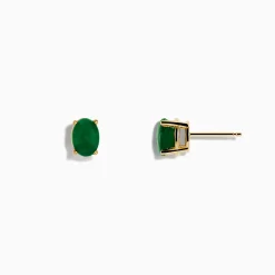 Earrings|Effy Jewelry Brasilica 14K Yellow Gold Emerald Stud Earrings