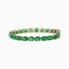 Bracelets|Effy Jewelry Brasilica 14K Yellow Gold Emerald Tennis Bracelet
