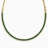 Necklaces & Pendants|BH Multi Brasilica 14K Yellow Gold Emerald and Diamond Necklace