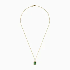Necklaces & Pendants|Effy Jewelry Brasilica 14K Yellow Gold Emerald u0026 Diamond Pendant, 1.62 TWC