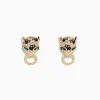 Earrings|BH Multi Brasillica 14K Yellow Gold Emerald, Espresso and White Diamond Earring