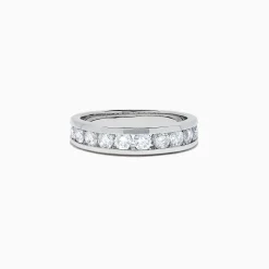 Rings|effyjewelry.com Bridal 14K White Gold Channel Set Diamond Band, 0.98 TCW