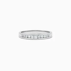 Rings|effyjewelry.com Bridal 14K White Gold Channel Set Diamond Band, 0.24 TCW