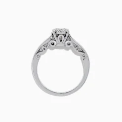 Rings|BH Multi Bridal 14K White Gold Diamond Cluster Ring and Band Set, 0.72 TCW