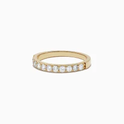 Rings|effyjewelry.com Bridal 14K Yellow Gold Prong Set Diamond Band, 0.49 TCW