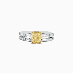 Rings|BH Multi Canare 18K Gold Yellow Diamond Engagement u0026 Wedding Ring Set, 2.57 TCW