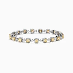 Bracelets|Effy Jewelry Canare 18K Gold Yellow u0026 White Diamond Tennis Bracelet, 4.71 TCW