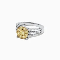 Rings|BH Multi Canare 14K 2-Tone Gold Yellow Diamond Bouquet Ring, 1.00 TCW