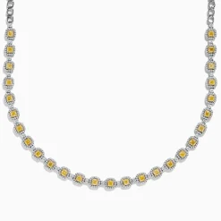Necklaces & Pendants|Effy Jewelry Canare 18K Two Tone Gold White and Yellow Diamond Necklace