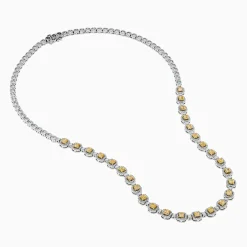 Necklaces & Pendants|Effy Jewelry Canare 18K Two Tone Gold White and Yellow Diamond Necklace