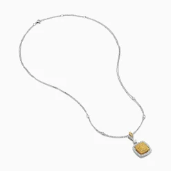 Necklaces & Pendants|Effy Jewelry Canare 18K Two Tone Gold White and Yellow Diamond Pendant