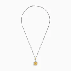 Necklaces & Pendants|Effy Jewelry Canare 18K Two Tone Gold White and Yellow Diamond Pendant