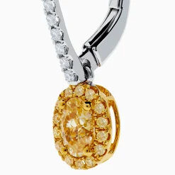 Earrings|Effy Jewelry Canare 18K Two Tone Gold White and Yellow Diamond Drop Earrings