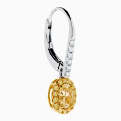 Earrings|Effy Jewelry Canare 18K Two Tone Gold White and Yellow Diamond Drop Earrings