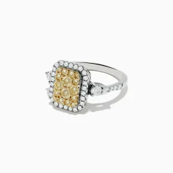 Rings|Effy Jewelry Canare` 14K Two Tone Gold White and Yellow Diamond Ring