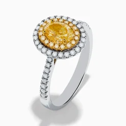 Rings|Effy Jewelry Canare 18K Two Tone Gold White u0026 Yellow Diamond Ring