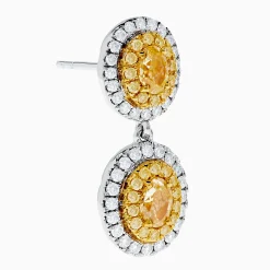 Earrings|Effy Jewelry Canare 18K Two Tone Gold White u0026 Yellow Gold Earrings