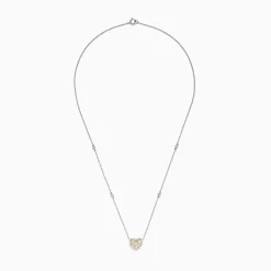 Necklaces & Pendants|Effy Jewelry Canare 14K Two Tone Gold Yellow Diamond Heart Necklace, 0.71 TCW