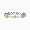 Bracelets|BH Multi Canare 14K Two Tone Gold Yellow and White Diamond Infinity Tennis Bracelet 3.34 TCW