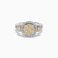 Rings|Effy Jewelry Canare 14K Two Tone White and Yellow Diamond Ring