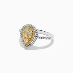 Rings|Effy Jewelry Canare 14K Two Tone White and Yellow Diamond Ring