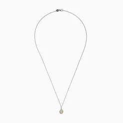 Necklaces & Pendants|Effy Jewelry Canare 18K Two-Tone Gold Oval Yellow Diamond Pendant, 0.46 TCW