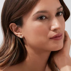 Earrings|Effy Jewelry Canare 18K Two-Tone Gold Oval Yellow Diamond Stud Earrings, 0.51 TCW