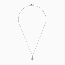 Necklaces & Pendants|Effy Jewelry Canare 18K Two-Tone Gold Yellow and White Diamond Teardrop Pendant