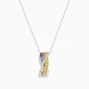 Necklaces & Pendants|Effy Jewelry Canare 14K Two-Tone Gold Yellow and White Diamond Pendant