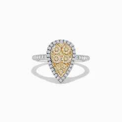 Rings|Effy Jewelry Canare 14K Two-Tone Gold Yellow and White Diamond Ring