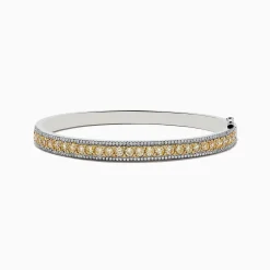 Bracelets|Effy Jewelry Canare 14k White Gold Yellow Diamond Bangle 3.40 TCW