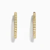 Earrings|BH Multi Canare 14K Yellow Gold Yellow Diamond 7/8" Hoop Earrings, 0.57 TCW