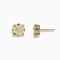 Earrings|BH Multi Canare 14K Yellow Gold Yellow Diamond Bouquet Earrings, 1.41 TCW