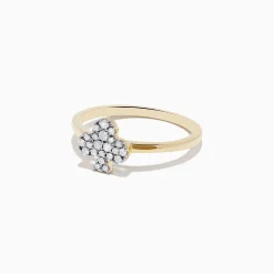 Rings|Effy Jewelry Casino 14K Yellow Gold Diamond Clubs Suit Ring