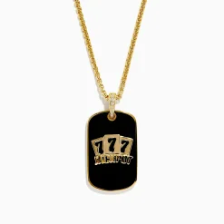 Mens|Effy Jewelry Casino Men's Sterling Silver Diamond Lucky 7 Jackpot Pendant