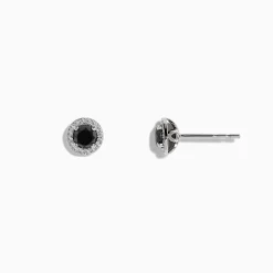 Earrings|Effy Jewelry Caviar 14K White Gold White and Black Diamond Stud Earrings