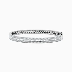 Bracelets|Effy Jewelry Classique 14K White Gold Diamond Bangle 2.41 TCW