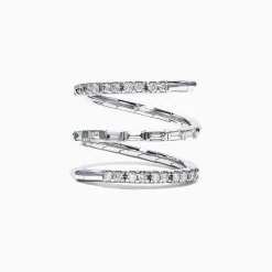 Rings|Effy Jewelry Classique 14K White Gold Diamond Wrap Ring, 0.52 TCW