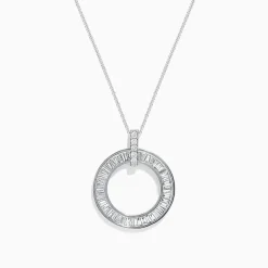 Necklaces & Pendants|BH Multi Classique 14K White Gold Diamond Circle Pendant