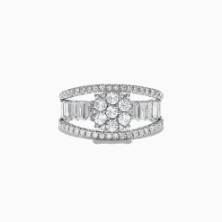 Rings|Effy Jewelry Classique 14K White Gold Diamond Split Band Ring, 1.25 TCW