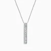 Necklaces & Pendants|Effy Jewelry Classique 14K White Gold Diamond Vertical Necklace, 0.61 TCW