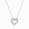 Necklaces & Pendants|Effy Jewelry Classique 14K White Gold Diamond Heart Pendant