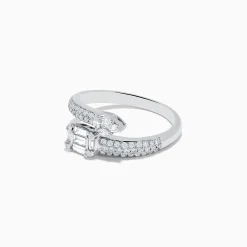 Rings|Effy Jewelry Classique 14K White Gold Diamond Bypass Ring 0.65 TCW
